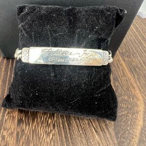 Brighton Silver Tone Believe in Yourself ID Bracelet B14